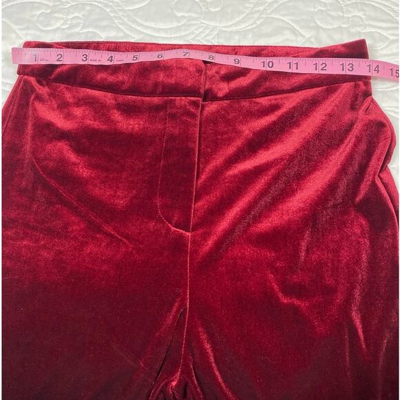 Ronny Kobo Velvet Pants Flare Leg Whimsical Retro boho Cherry Womens Small - Picture 5 of 11